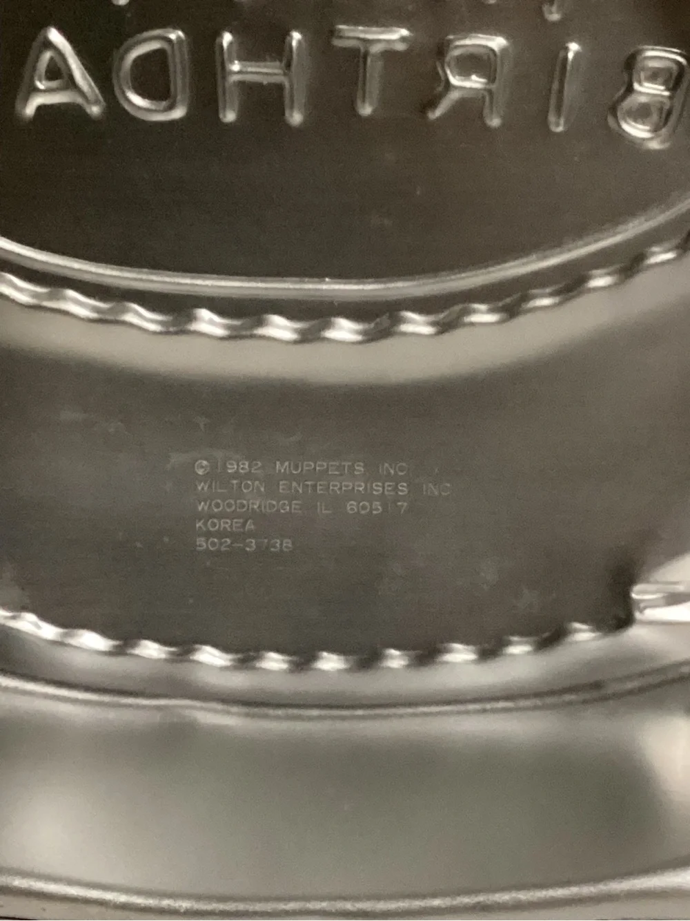 Wilton 1982 Happy Birthday Character Cake Pan - Silver
